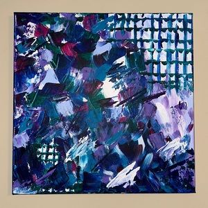 14” x 14” Abstract Acrylic Painting